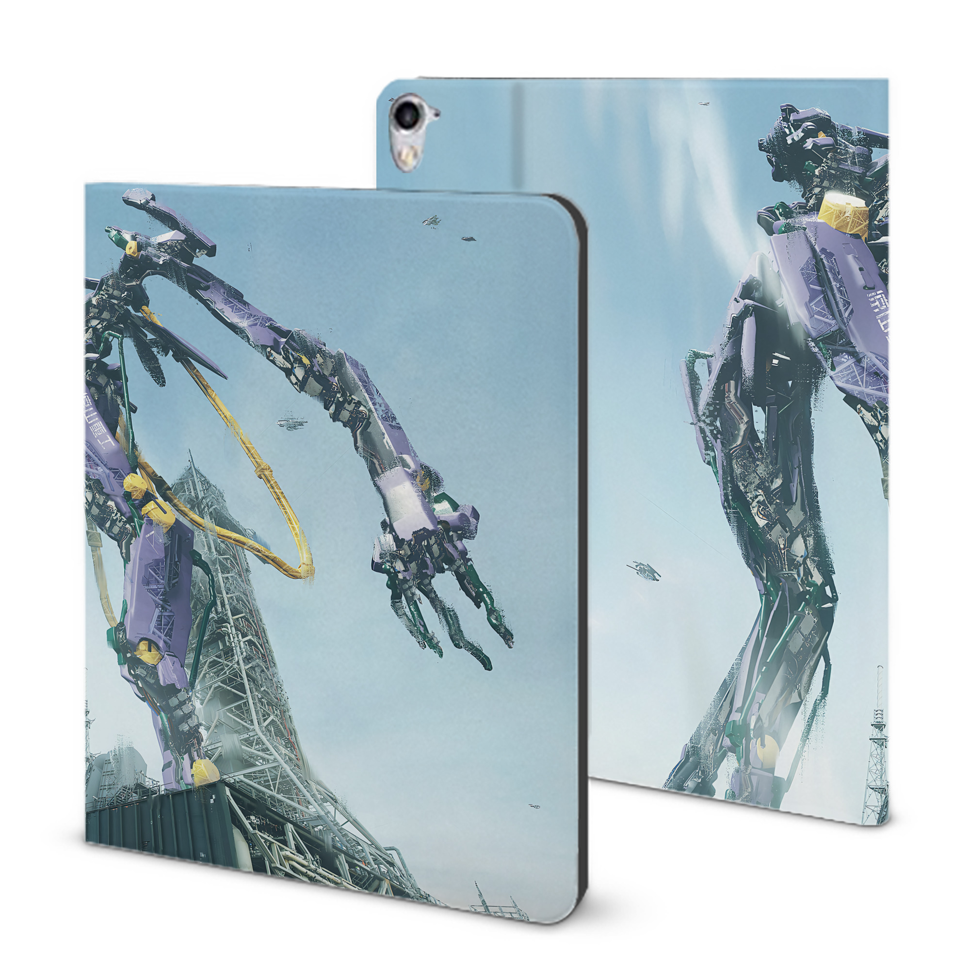 （画像用） EVA 新世紀エヴァンゲリオン IPad ケース ブック型 PUレザー TPU 耐衝撃 軽量 薄型 ペン収納なし 全面保護 IPad 各モデル対応
